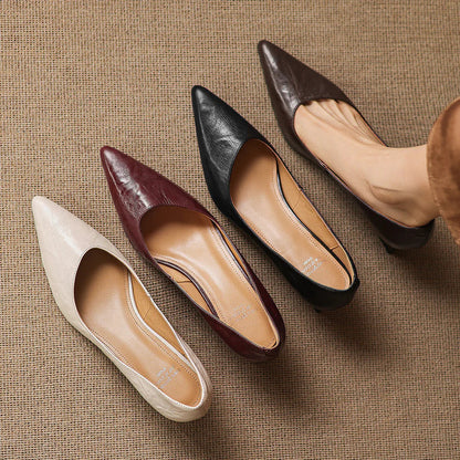 Aelya Genuine Leather Heels