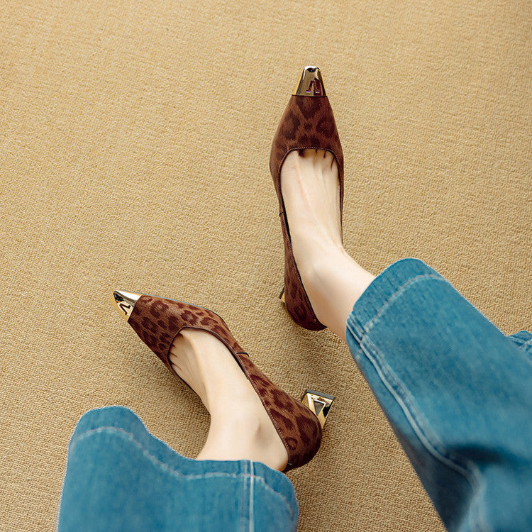 Alesia Genuine Leather Heels