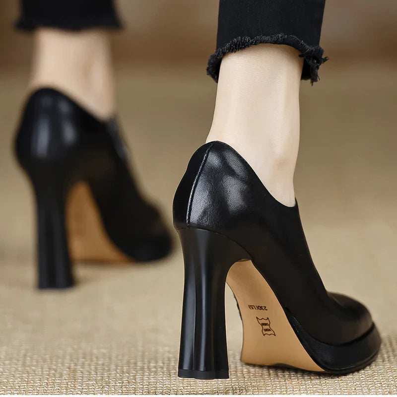 Anita Leather Heels