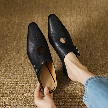 Olga Genuine Leather Mules